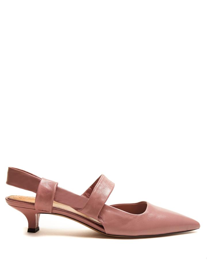 The Row Coco Twist Leather Sling-back Pumps