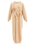 Matchesfashion.com Lemaire - Layered Wool-blend Cardigan Dress - Womens - Beige