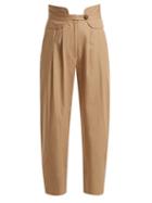 Matchesfashion.com Sea - Cruise Cotton Blend Trousers - Womens - Beige
