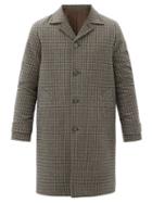 Matchesfashion.com Officine Gnrale - Stephane Single-breasted Checked Wool-blend Coat - Mens - Brown