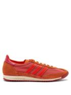 Matchesfashion.com Adidas X Wales Bonner - Sl72 Technical-canvas And Suede Trainers - Mens - Pink Multi