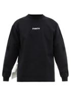 Matchesfashion.com Vetements - Inverted Logo Embroidered Jersey T Shirt - Mens - Black