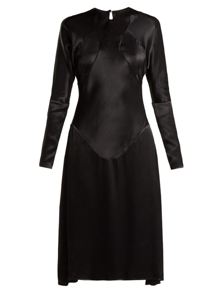 Vivienne Westwood Anglomania Panelled Long-sleeved Satin Dress