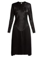 Vivienne Westwood Anglomania Panelled Long-sleeved Satin Dress