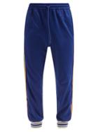 Matchesfashion.com Gucci - Logo-patch Web-stripe Jersey Track Pants - Mens - Blue