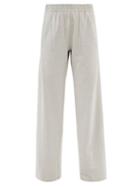 Norma Kamali - Elasticated-waist Cotton-blend Jersey Track Pants - Womens - Grey