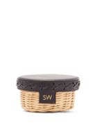 Matchesfashion.com Sparrows Weave - Trinket Leather And Wicker Clutch - Womens - Black