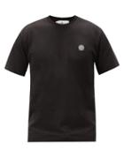 Matchesfashion.com Stone Island - Logo-patch Cotton T-shirt - Mens - Black