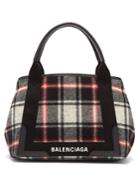 Balenciaga Cabas S Plaid Bag