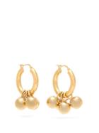Matchesfashion.com Jil Sander - Multi Sphere Hoop Earrings - Womens - Gold