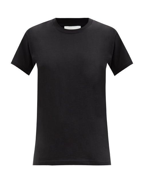 Ladies Beachwear Stockholm Surfboard Club - Alko Logo-print Organic-cotton Jersey T-shirt - Womens - Black