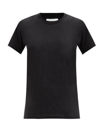 Ladies Beachwear Stockholm Surfboard Club - Alko Logo-print Organic-cotton Jersey T-shirt - Womens - Black