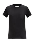 Ladies Beachwear Stockholm Surfboard Club - Alko Logo-print Organic-cotton Jersey T-shirt - Womens - Black
