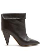 Matchesfashion.com Isabel Marant - Lisbo Leather Ankle Boots - Womens - Black