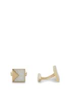 Matchesfashion.com Ioanna Souflia X Ysa - Gold And Marble Squared Cufflinks - Mens - Gold Multi