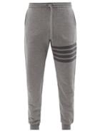 Thom Browne - Striped Cotton Track Pants - Mens - Grey