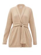 Matchesfashion.com Brunello Cucinelli - Belted Rib-knitted Cashmere Cardigan - Womens - Camel
