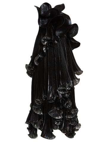 Givenchy One-shoulder Ruffled Lurex Silk-blend Dress