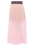 Matchesfashion.com Christopher Kane - Crystal Embellished Pleated Tulle Midi Skirt - Womens - Light Pink