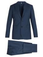 Matchesfashion.com Burberry - Soho Wool And Mohair Blend Suit - Mens - Blue