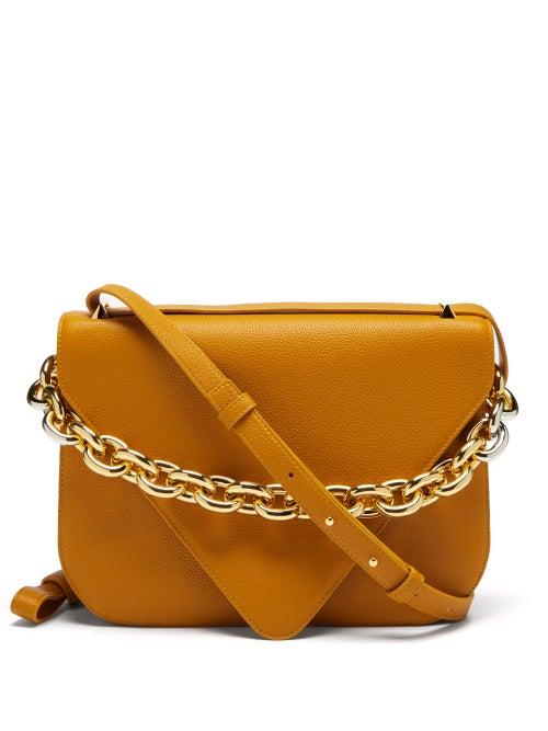 Bottega Veneta - Mount Grained-leather Shoulder Bag - Womens - Tan