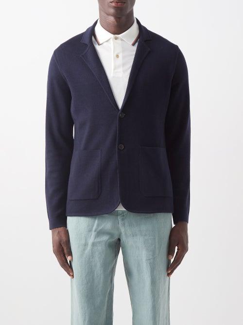 Paul Smith - Artist-stripe Wool Blazer - Mens - Navy