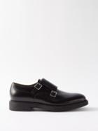 Gianvito Rossi - Scott Leather Double Monk-strap Shoes - Mens - Black