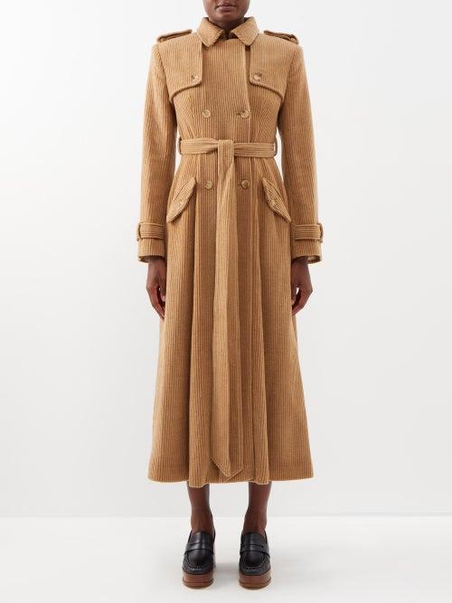 Gabriela Hearst - Berlin Wool-blend Corduroy Trench Coat - Womens - Camel