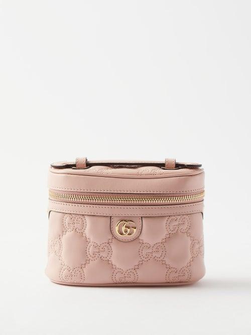 Gucci - Gg Matelass-leather Cross-body Bag - Womens - Light Pink