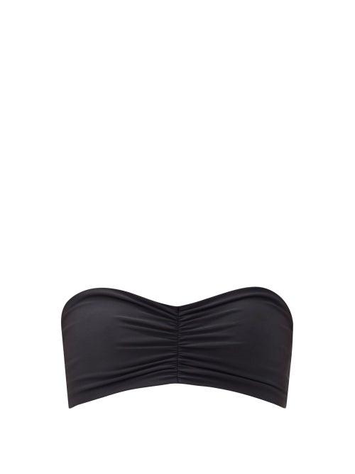 Matchesfashion.com Jade Swim - Ava Gathered Bandeau Bikini Top - Womens - Black