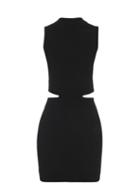 Matchesfashion.com Mugler - Cut Out Knitted Dress - Womens - Black