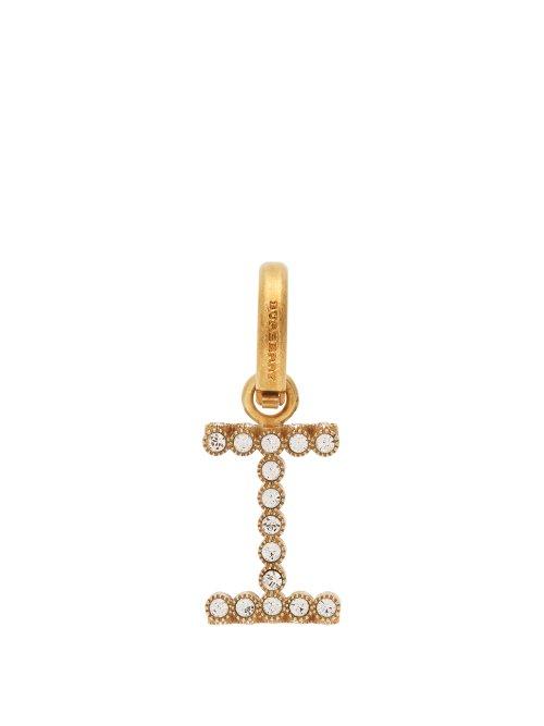Matchesfashion.com Burberry - I Crystal Embellished Letter Charm - Womens - Crystal