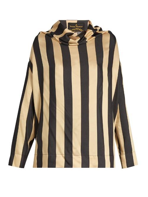 Vivienne Westwood Anglomania Long-sleeved Silk-crepe Blouse