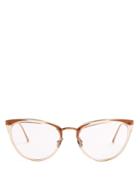 Linda Farrow Cat-eye Acetate And Gold-plated Glasses