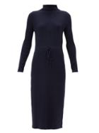 Matchesfashion.com A.p.c. - Alma Roll-neck Merino-wool Knitted Dress - Womens - Navy