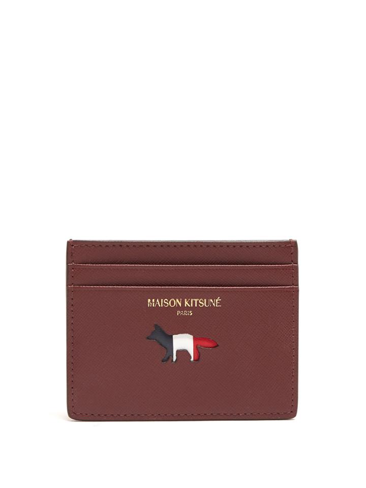 Maison Kitsuné Cutout-fox Leather Cardholder