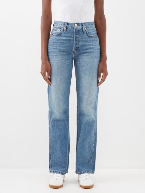 Re/done - 90s High Rise Loose Boyfriend Jeans - Womens - Blue