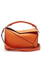 Matchesfashion.com Loewe - Puzzle Grained Leather Bag - Womens - Orange