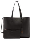 Matchesfashion.com Saint Laurent - Shopping Grained-leather Tote Bag - Womens - Black