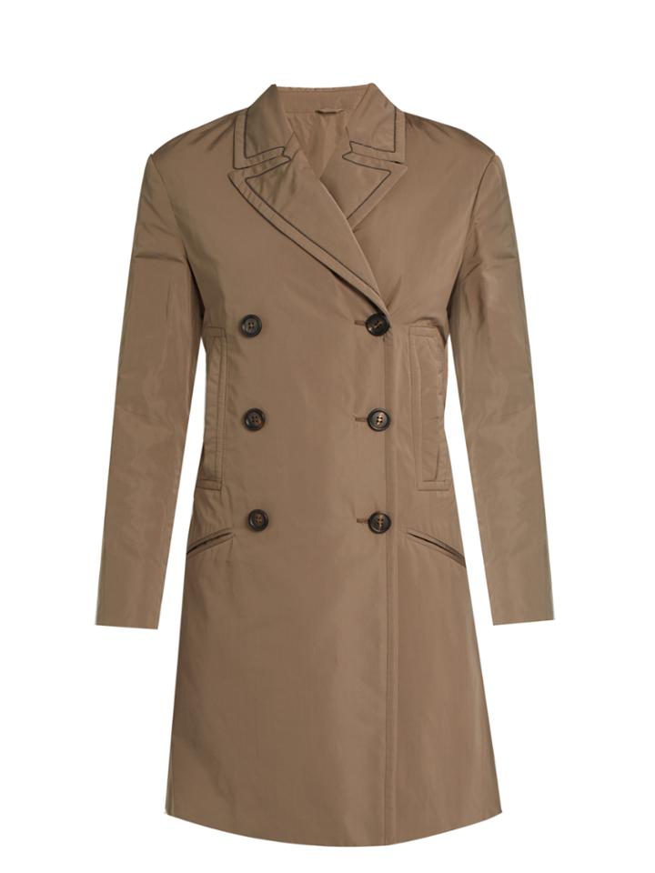 Brunello Cucinelli Monili-embellished Taffeta Trench Coat