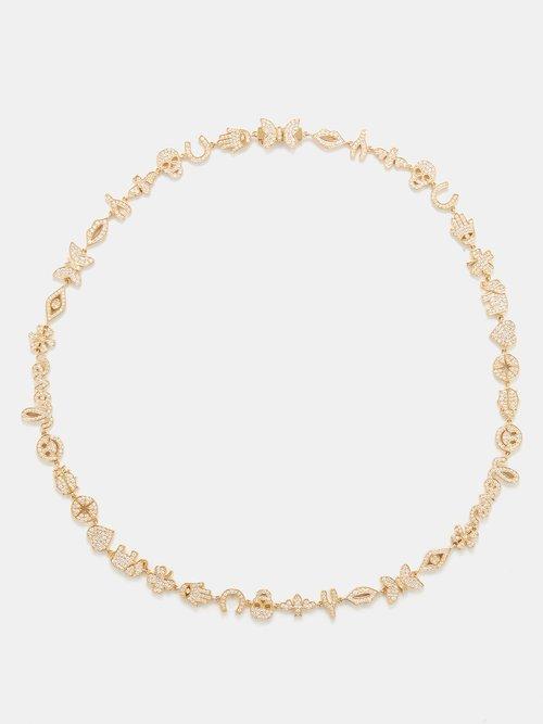 Sydney Evan - 15th Anniversary Diamond & 14kt Gold Necklace - Womens - Gold Multi