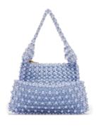 Matchesfashion.com Shrimps - Quinn Faux Pearl And Bead Embellished Clutch - Womens - Blue