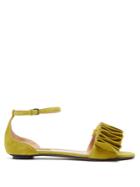 Samuele Failli Alexandra Ruffled Suede Sandals