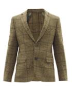 Mens Rtw Officine Gnrale - 375 Single-breasted Check Wool Jacket - Mens - Khaki Multi