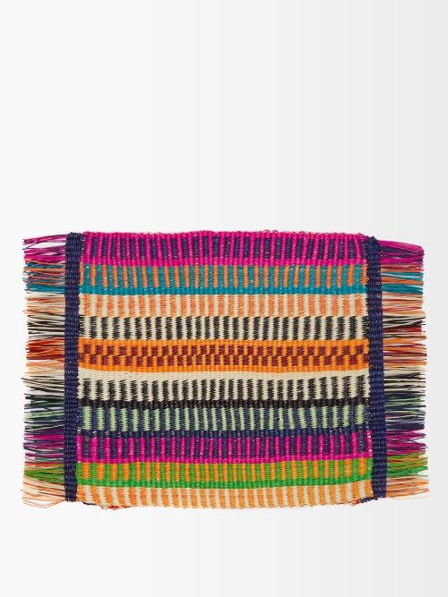 Sensi Studio - Set Of Two Fringed Placemats - Womens - Multi