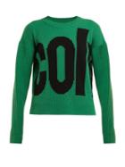 Matchesfashion.com Colville - Logo Intarsia Wool Sweater - Womens - Green Multi