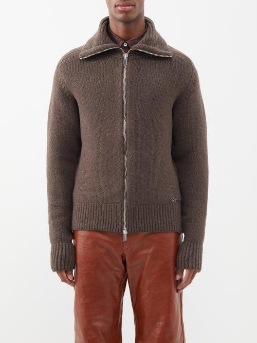 Jacquemus - Le Cardigan Meunier Lama-wool Blend Cardigan - Mens - Dark Brown