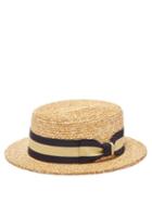Matchesfashion.com Lock & Co. Hatters - Barbershop Woven Straw Boater Hat - Mens - Brown