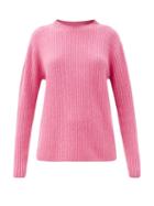 Matchesfashion.com The Elder Statesman - Ribbed Cashmere Sweater - Womens - Pink