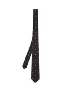 Matchesfashion.com Alexander Mcqueen - Prince Of Wales Check And Skull Tie - Mens - Black